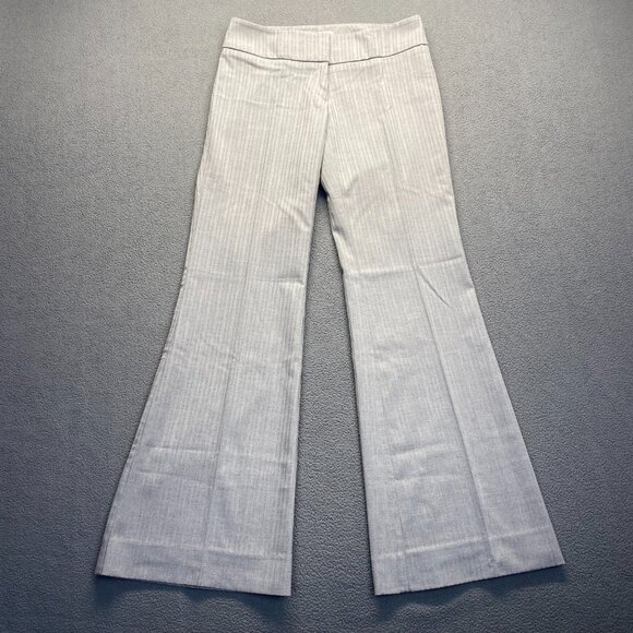 CACHE Women's Gray Stripe Wide‎ Leg  Dress Pants Size 2,Stretch,Zipp.USA - Picture 1 of 10